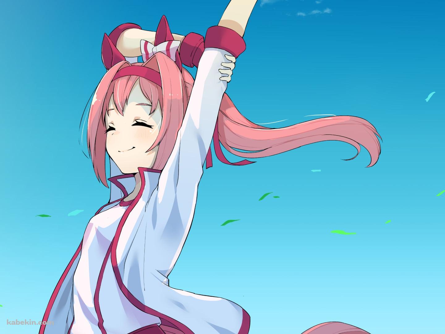 晴天の下、伸びをするハルウララ / ウマ娘プリティーダービーの壁紙(1440px x 1080px) 高画質 PC・デスクトップ用