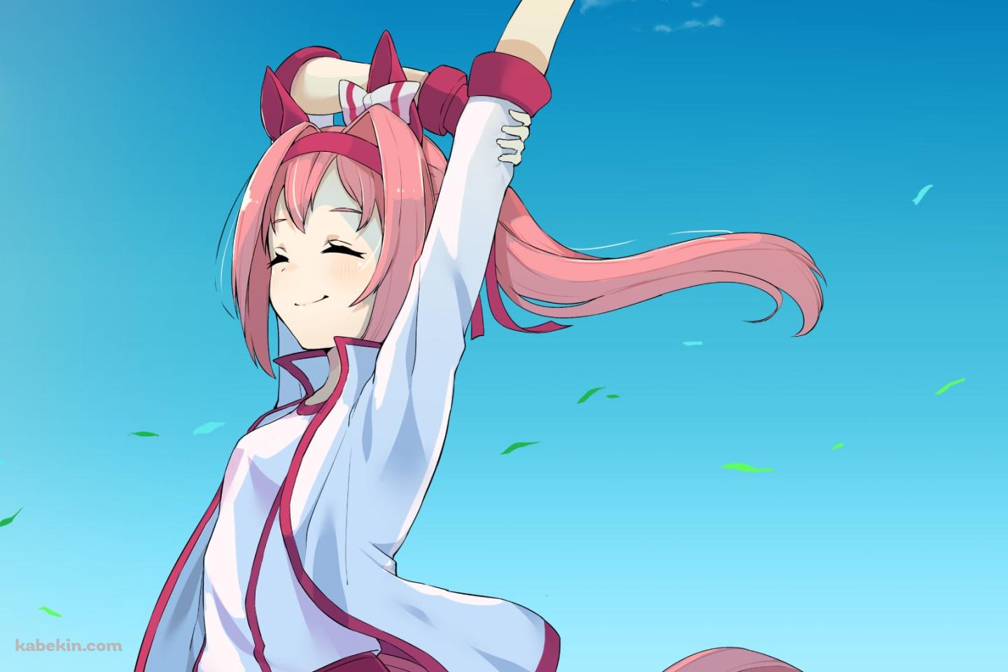 晴天の下、伸びをするハルウララ / ウマ娘プリティーダービーの壁紙(1440px x 960px) 高画質 PC・デスクトップ用