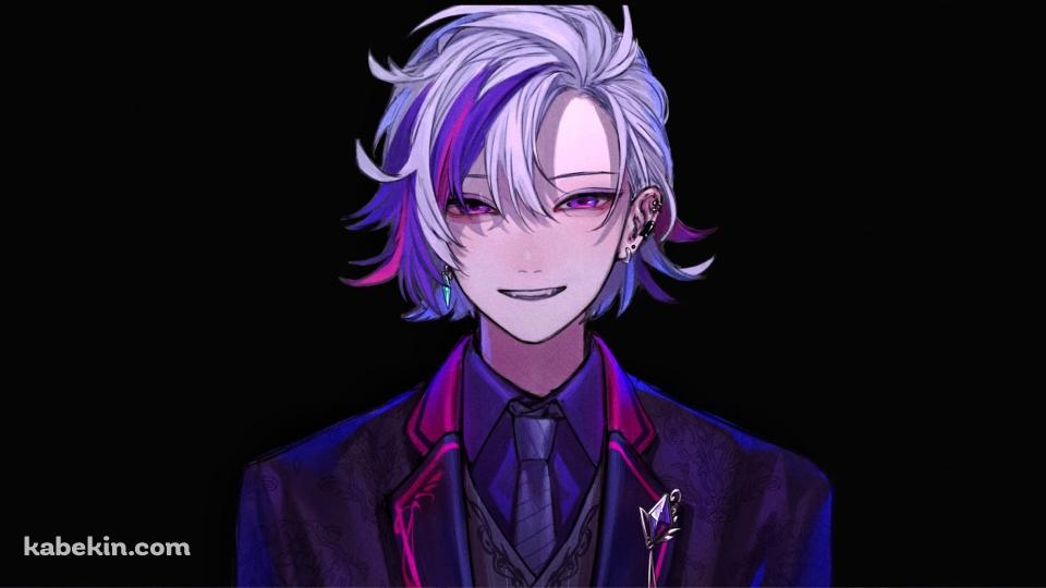 紫のスーツを着たかっこいい不破湊（ふわ みなと） / イケメン / 正面 / にじさんじ / バーチャルYouTuber / Vtuberの壁紙(960px x 540px) 高画質 PC・デスクトップ用