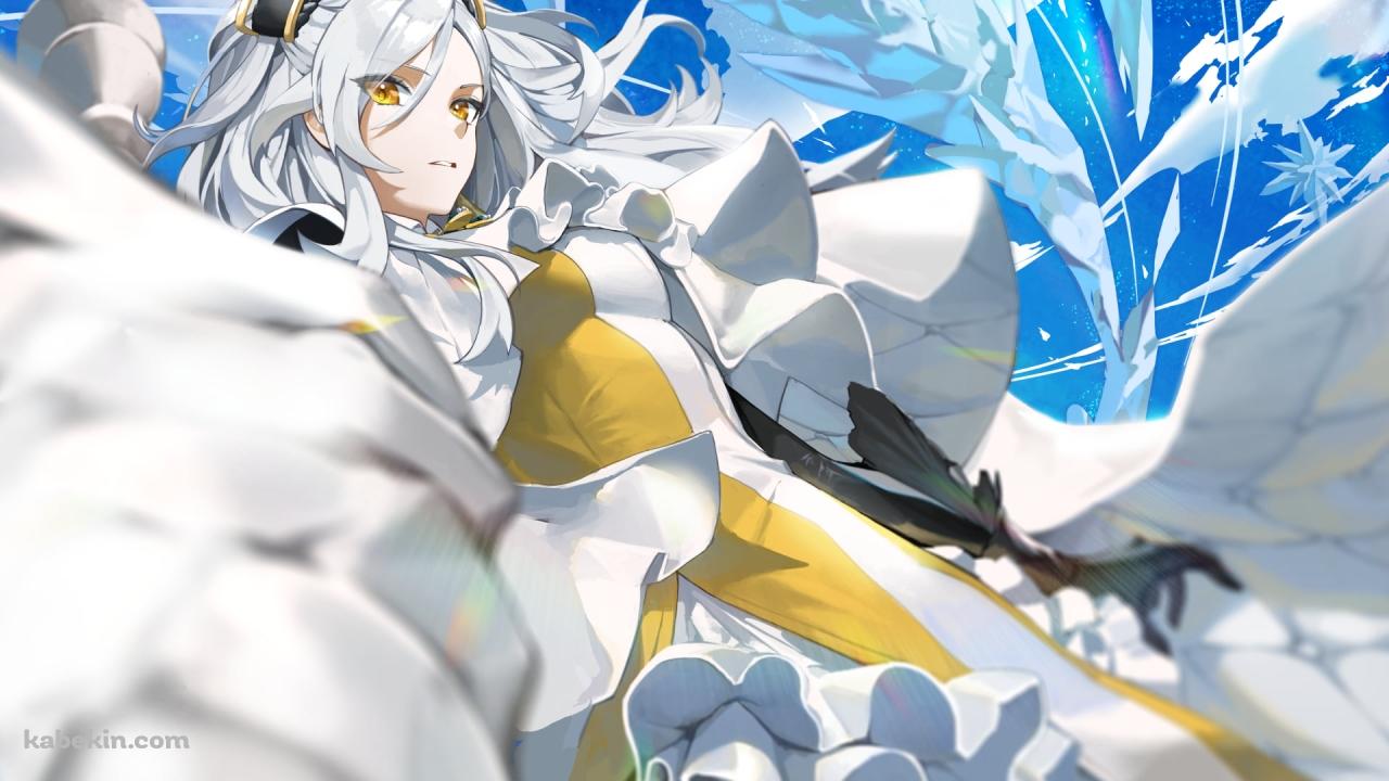 こちらを見つめる綺麗なカレン・ド・ソルラド / 白夜極光の壁紙(1280px x 720px) 高画質 PC・デスクトップ用