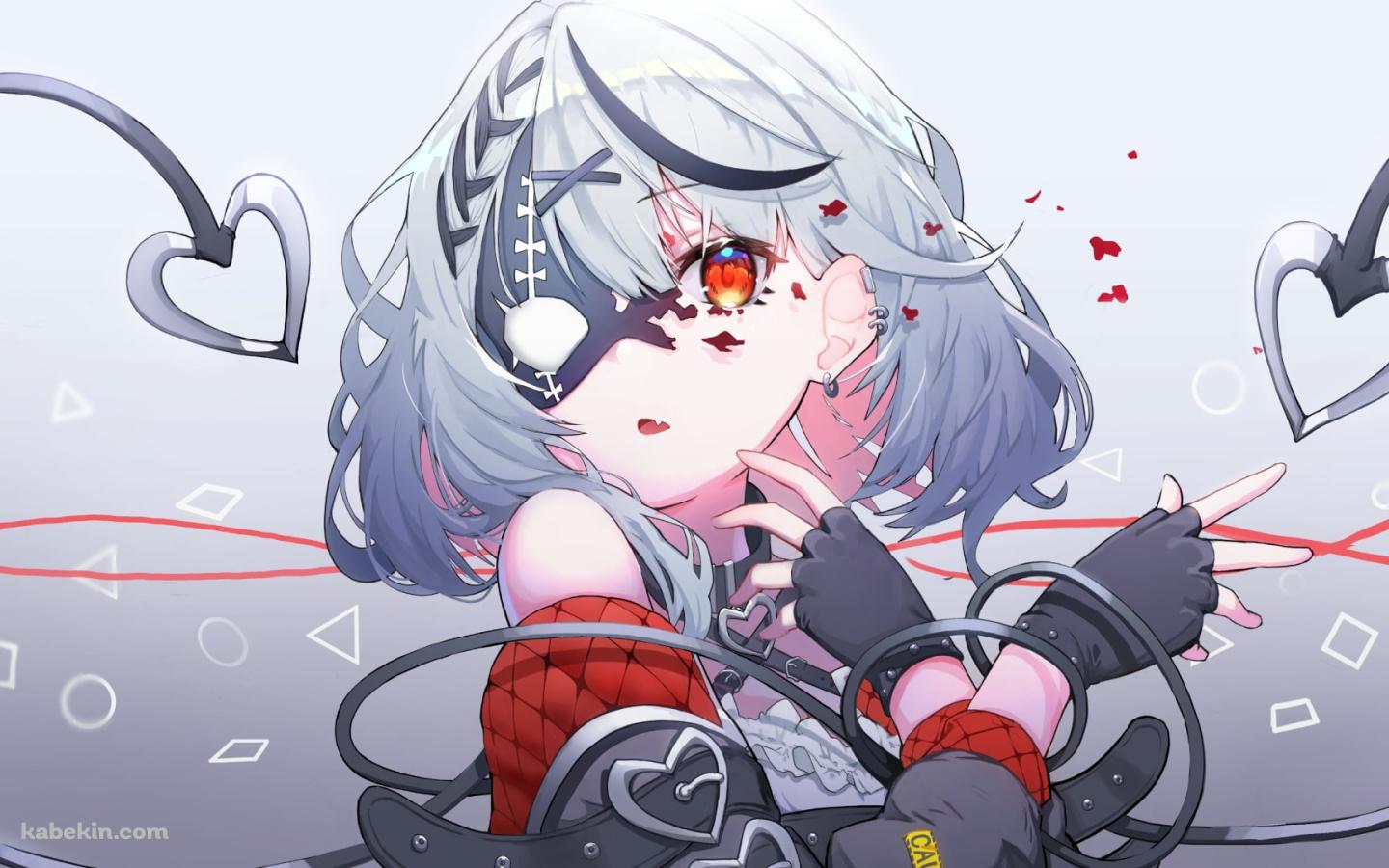 赤い瞳のかっこいい沙花叉クロヱ / 正面 / ホロライブ / バーチャルYouTuber / Vtuberの壁紙(1440px x 900px) 高画質 PC・デスクトップ用