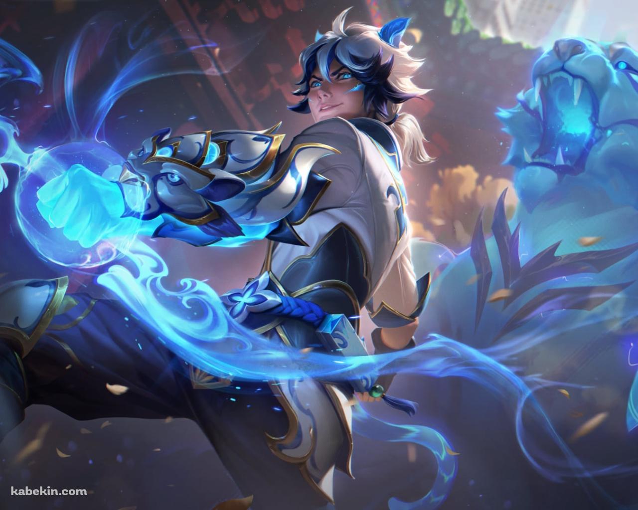 青い弓を持つエズリアル / リーグ・オブ・レジェンド  / ezreal / league of legendsの壁紙(1280px x 1024px) 高画質 PC・デスクトップ用