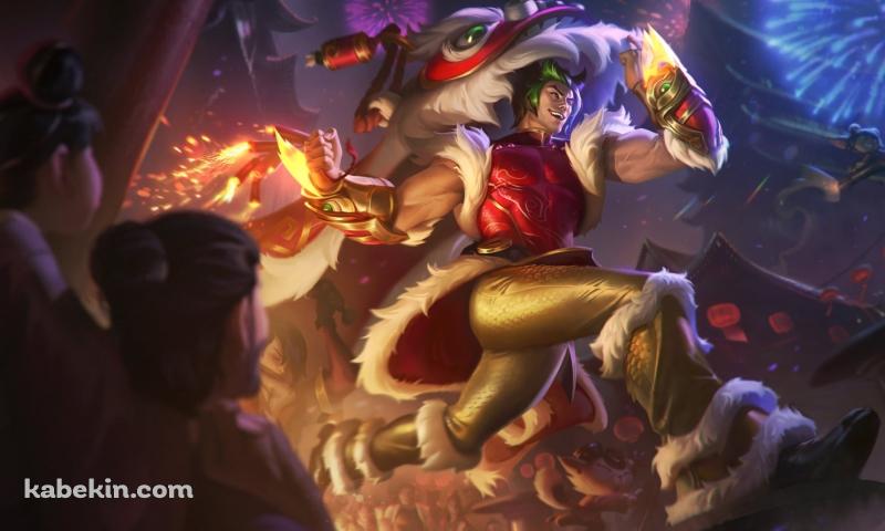 ダッシュするセト / リーグ・オブ・レジェンド  / sett / league of legendsの壁紙(800px x 480px) 高画質 PC・デスクトップ用