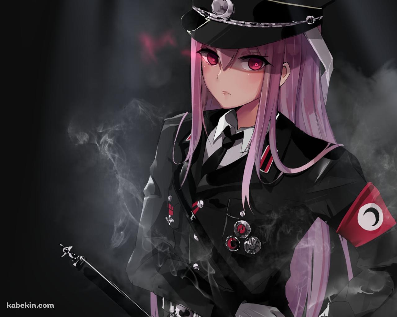 黒い軍服を着たかっこいい鈴仙・優曇華院・イナバ / 東方の壁紙(1280px x 1024px) 高画質 PC・デスクトップ用