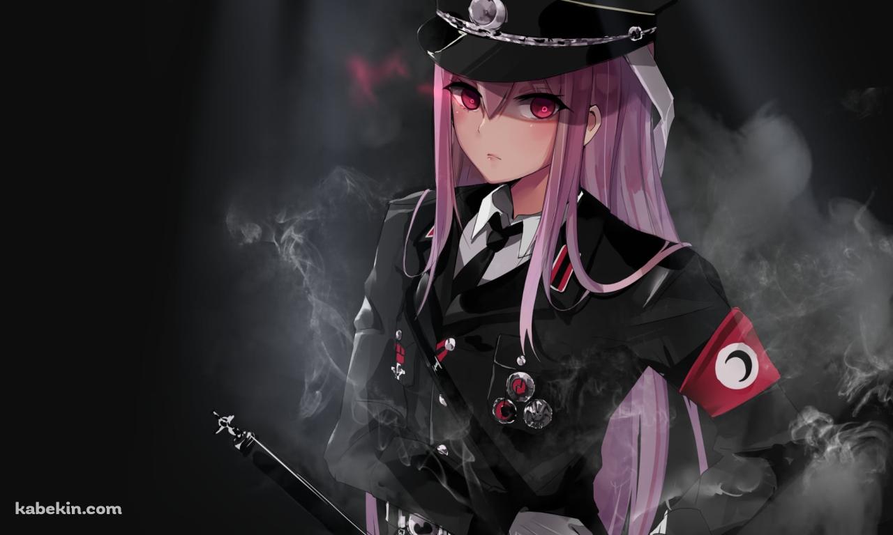 黒い軍服を着たかっこいい鈴仙・優曇華院・イナバ / 東方の壁紙(1280px x 768px) 高画質 PC・デスクトップ用