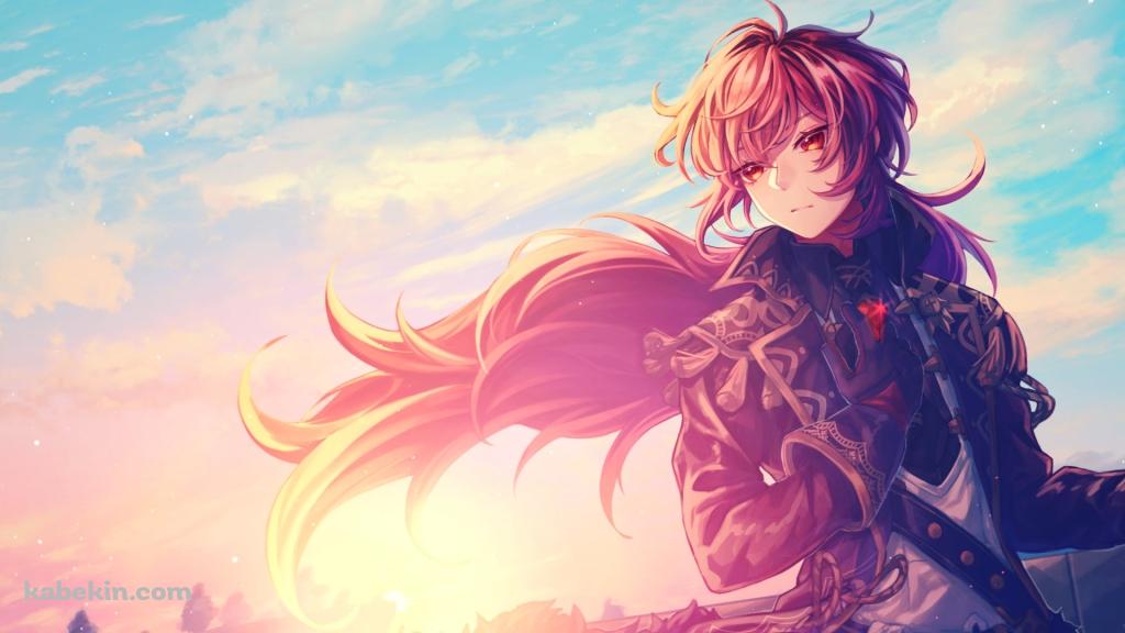 朝日とかっこいいディルック・ラグヴィンド / 原神の壁紙(1024px x 576px) 高画質 PC・デスクトップ用