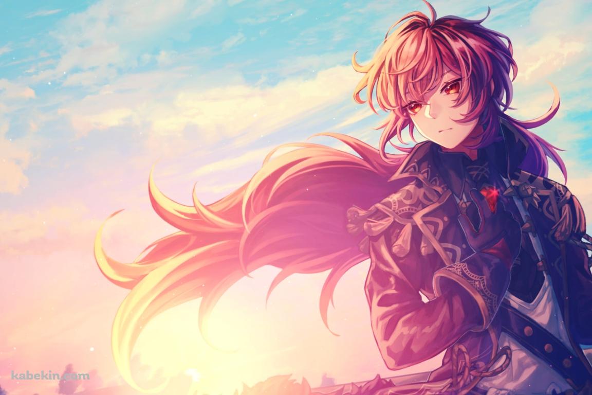 朝日とかっこいいディルック・ラグヴィンド / 原神の壁紙(1152px x 768px) 高画質 PC・デスクトップ用