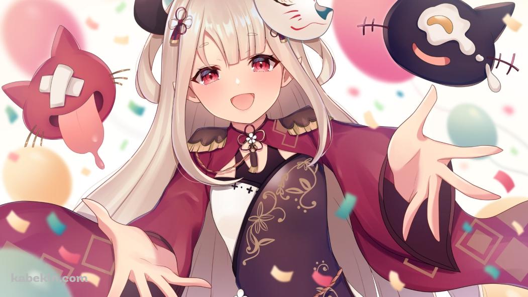 笑顔で両手を広げる奈羅花 (ならか) / にじさんじ / バーチャルYouTuber / Vtuberの壁紙(1051px x 591px) 高画質 PC・デスクトップ用
