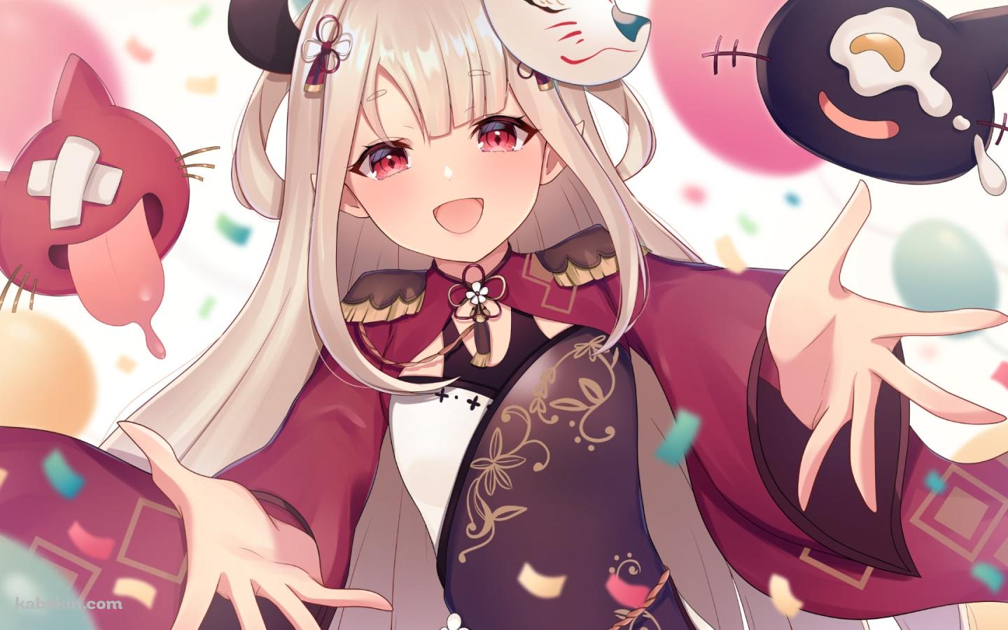 笑顔で両手を広げる奈羅花 (ならか) / にじさんじ / バーチャルYouTuber / Vtuberの壁紙(1440px x 900px) 高画質 PC・デスクトップ用