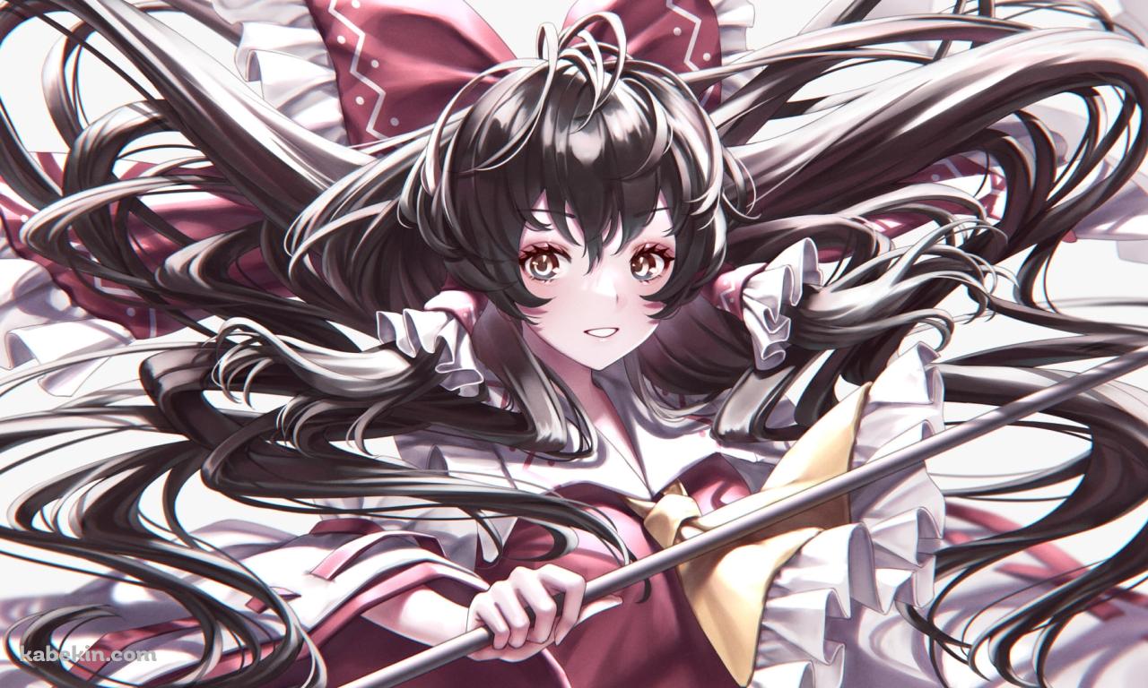 長い髪がウネウネしてる博麗霊夢 / 東方の壁紙(1280px x 768px) 高画質 PC・デスクトップ用