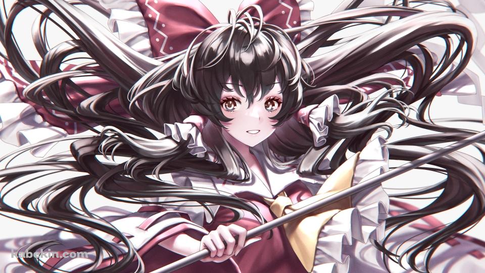 長い髪がウネウネしてる博麗霊夢 / 東方の壁紙(960px x 540px) 高画質 PC・デスクトップ用