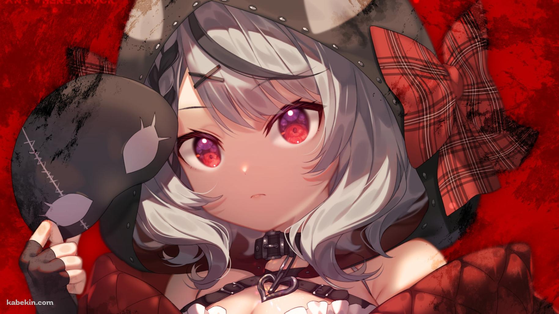 黒い仮面を持つ可愛い沙花叉クロヱ / 赤いチェックのリボン / ホロライブ / バーチャルYouTuber / Vtuberの壁紙(1829px x 1029px) 高画質 PC・デスクトップ用