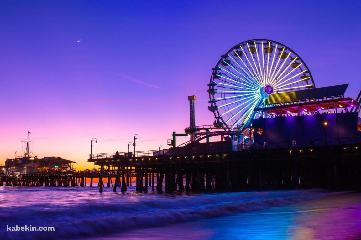 サンタモニカ・ピア / ロサンゼルス / 釣り桟橋 / Santa Monica Pier / USAの壁紙(1152px x 768px) 高画質 PC・デスクトップ用