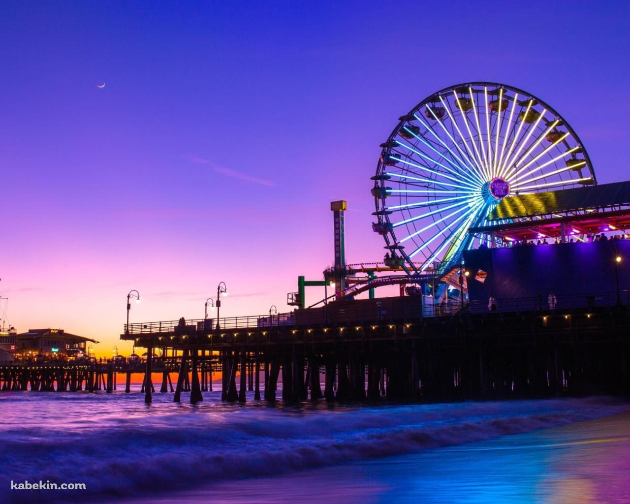 サンタモニカ・ピア / ロサンゼルス / 釣り桟橋 / Santa Monica Pier / USAの壁紙(1280px x 1024px) 高画質 PC・デスクトップ用