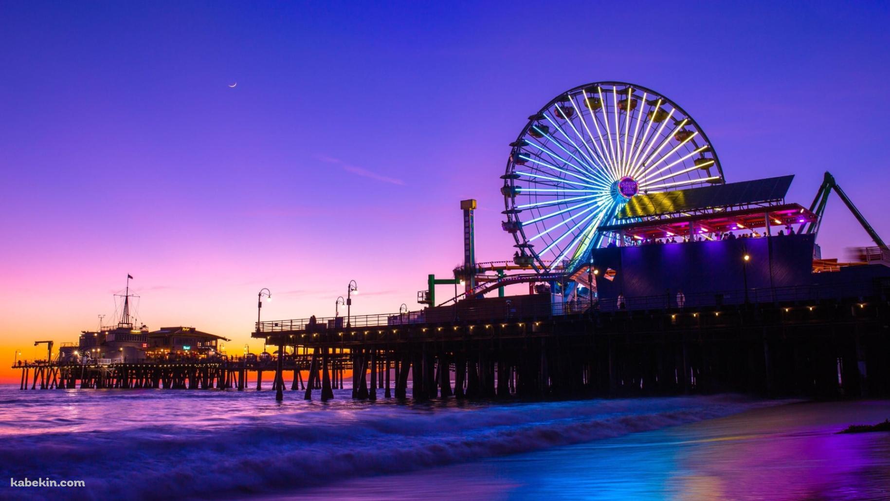 サンタモニカ・ピア / ロサンゼルス / 釣り桟橋 / Santa Monica Pier / USAの壁紙(1829px x 1029px) 高画質 PC・デスクトップ用