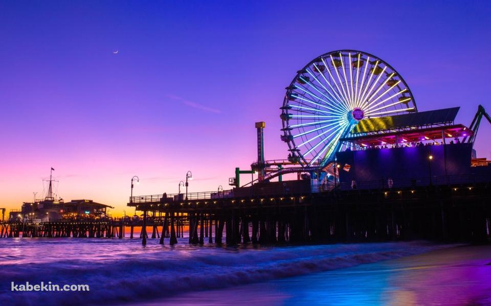 サンタモニカ・ピア / ロサンゼルス / 釣り桟橋 / Santa Monica Pier / USAの壁紙(960px x 600px) 高画質 PC・デスクトップ用