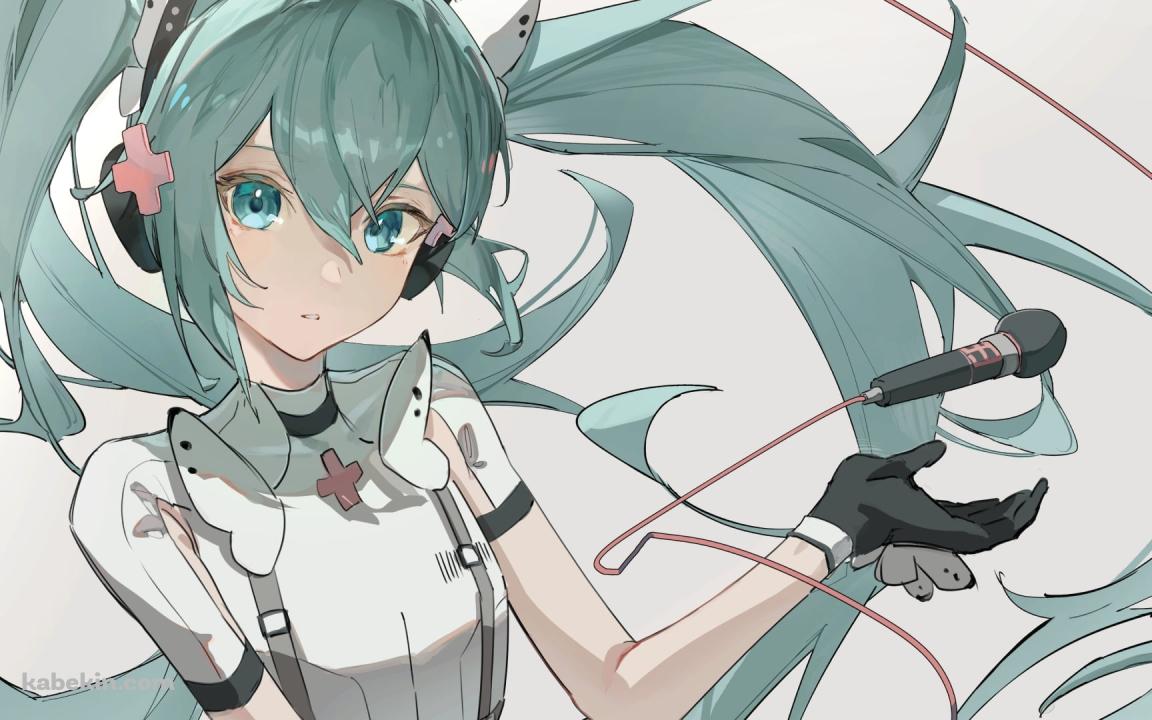 マイクを離す可愛い初音ミク / プロジェクトセカイ / プロセカ / ボカロ / ボーカロイドの壁紙(1152px x 720px) 高画質 PC・デスクトップ用
