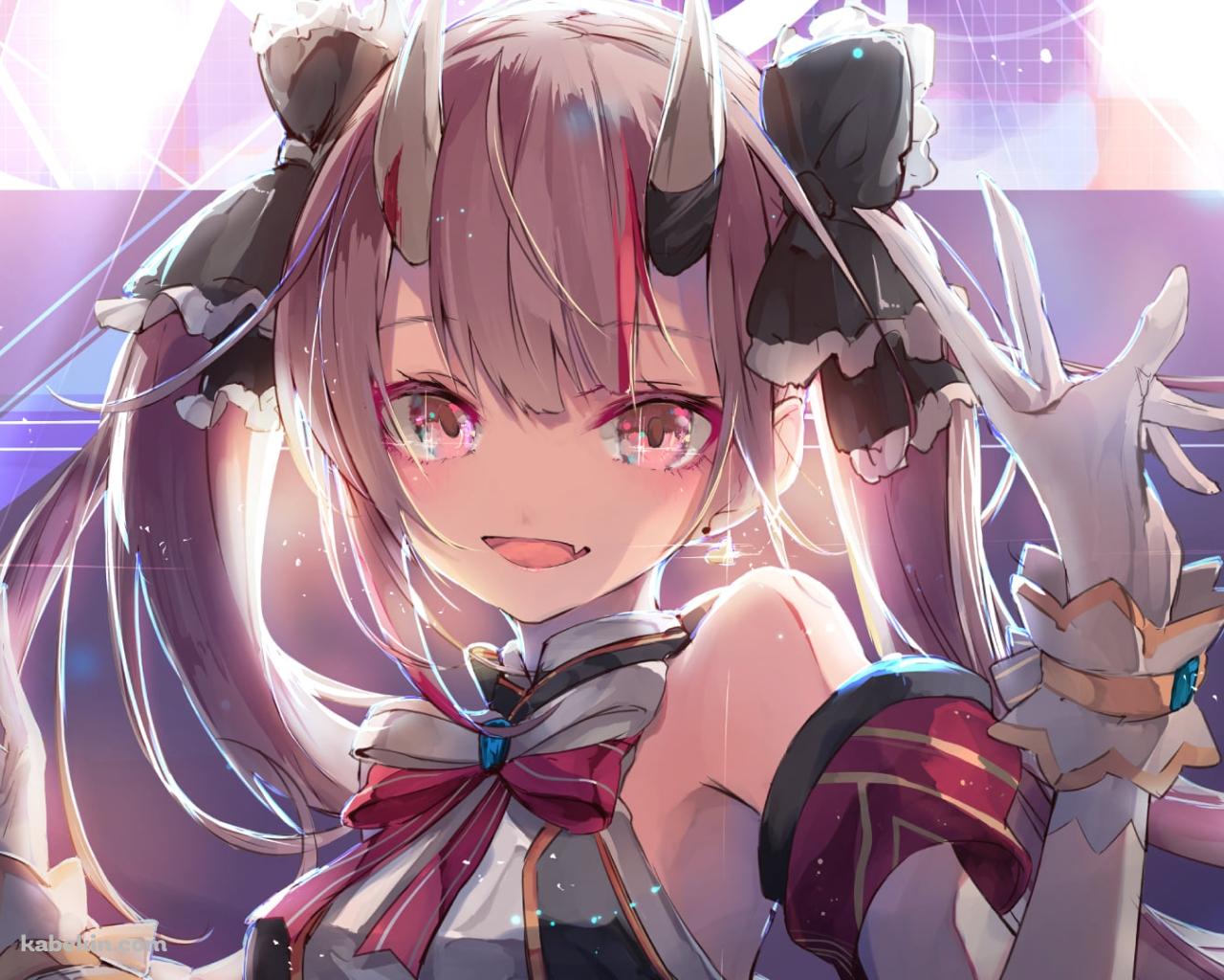 ステージ上でアイドル衣装を着る可愛い百鬼あやめ / ホロライブ / バーチャルYouTuber / Vtuberの壁紙(1280px x 1024px) 高画質 PC・デスクトップ用