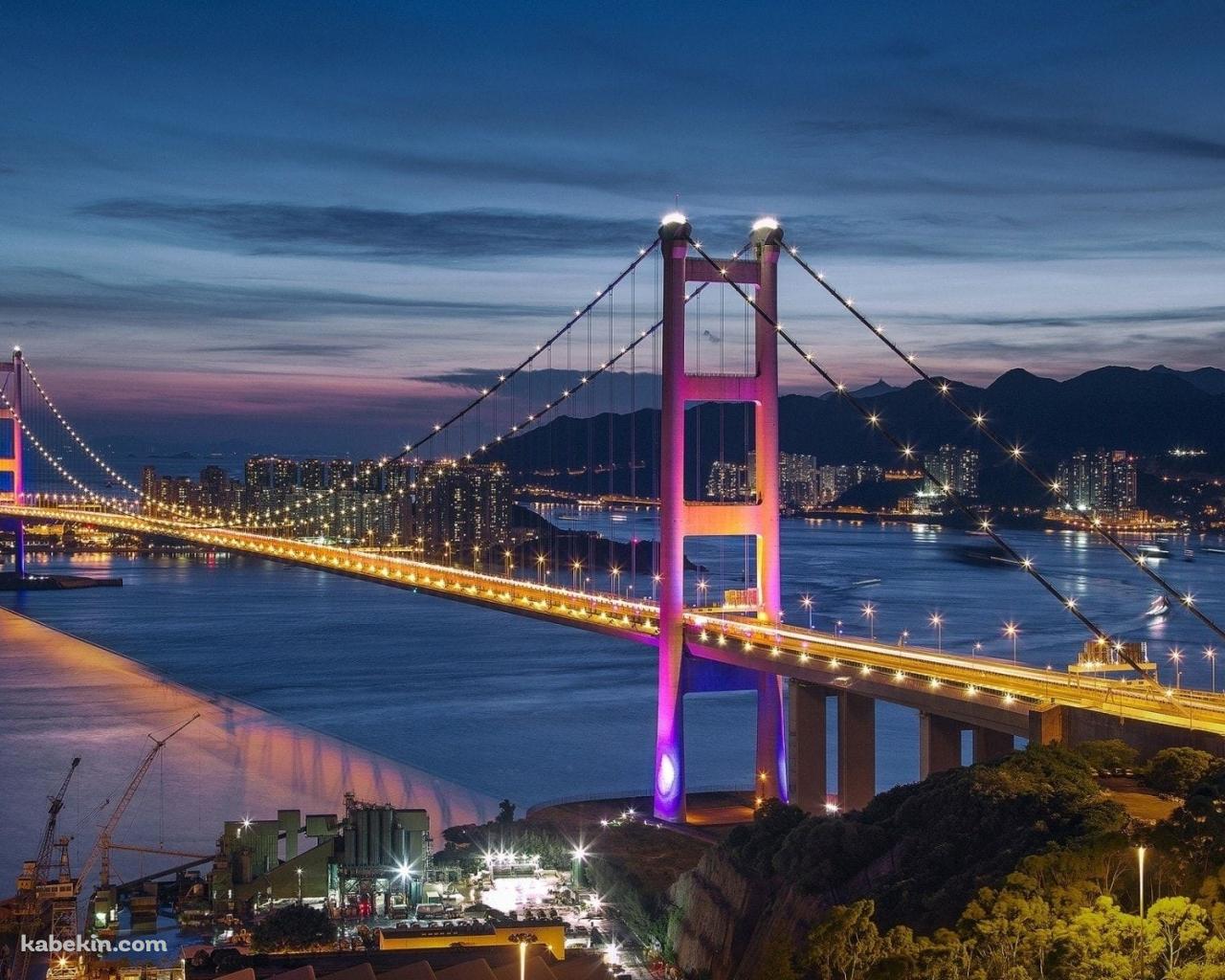 香港 青馬大橋 / Hong Kong Tsing Ma Bridgeの壁紙(1280px x 1024px) 高画質 PC・デスクトップ用