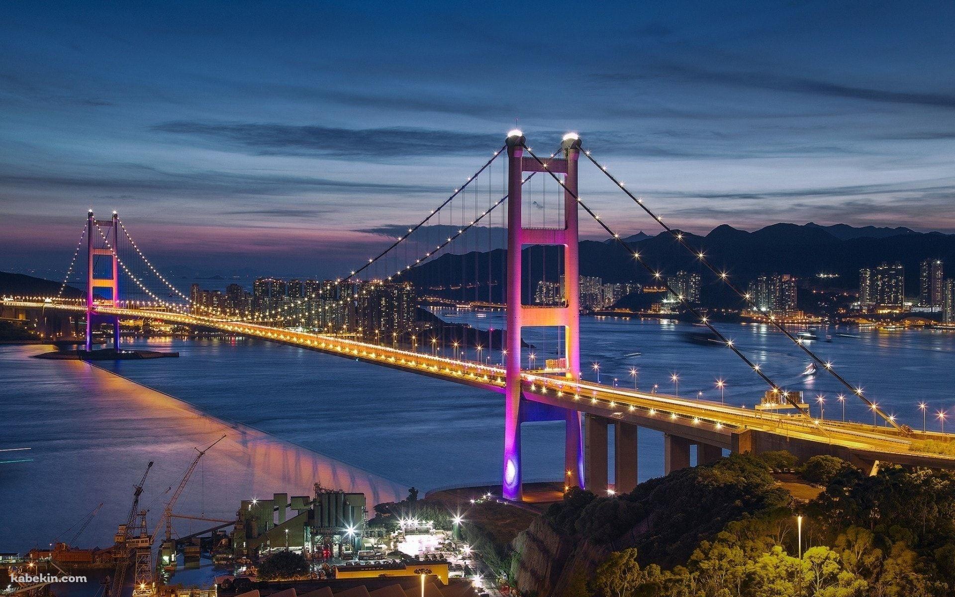 香港 青馬大橋 / Hong Kong Tsing Ma Bridgeの壁紙(1920px x 1200px) 高画質 PC・デスクトップ用
