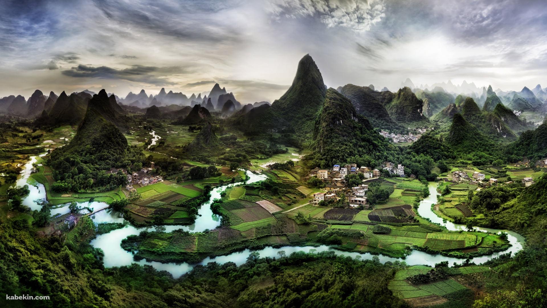 中国桂林市の絶景 / 南嶺山脈の壁紙(1920px x 1080px) 高画質 PC・デスクトップ用