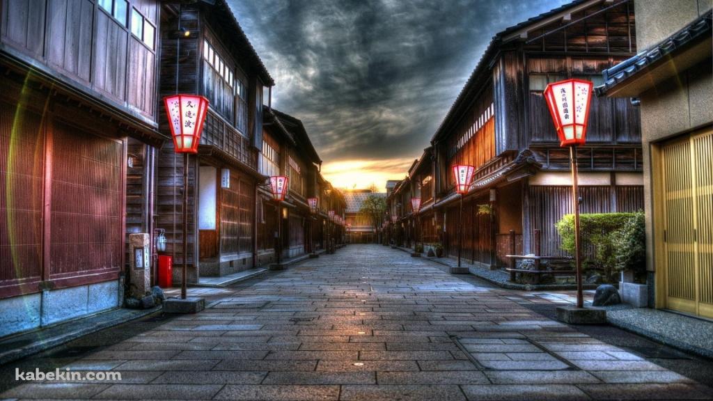 石川県金沢市 / ひがし茶屋街の壁紙(1024px x 576px) 高画質 PC・デスクトップ用