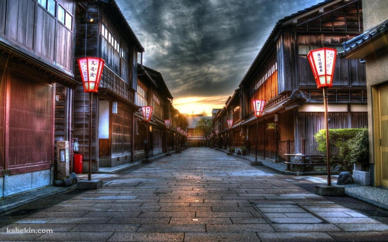 石川県金沢市 / ひがし茶屋街の壁紙(1280px x 800px) 高画質 PC・デスクトップ用