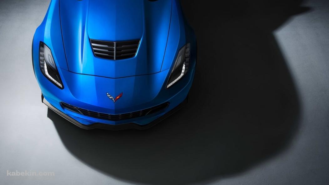 青いシボレー コルベット ボンネット / Blue Chevrolet Corvetteの壁紙(1051px x 591px) 高画質 PC・デスクトップ用