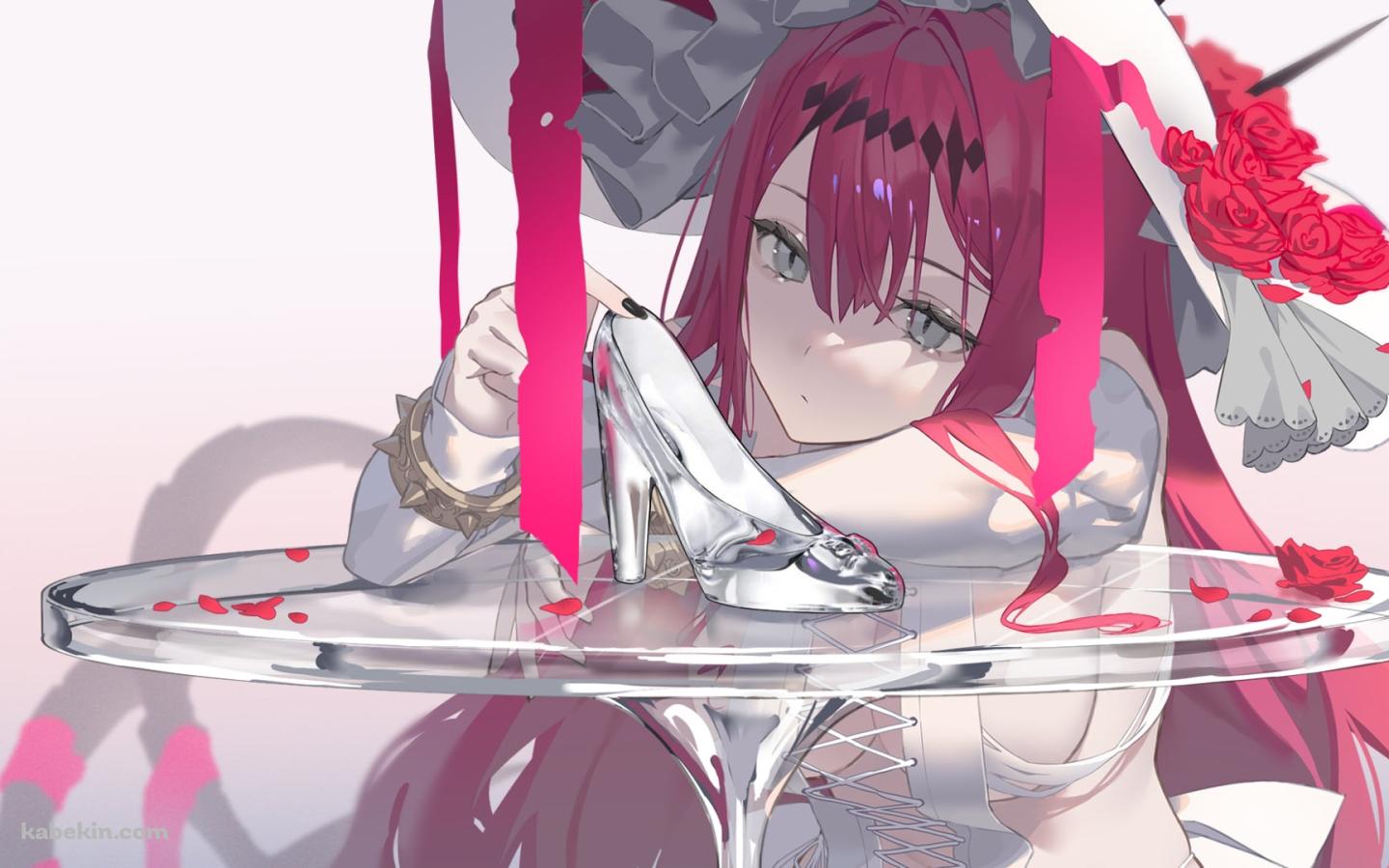 ガラスの机に乗ったガラスの靴を眺めるバーヴァン・シー / fate/grand orderの壁紙(1440px x 900px) 高画質 PC・デスクトップ用