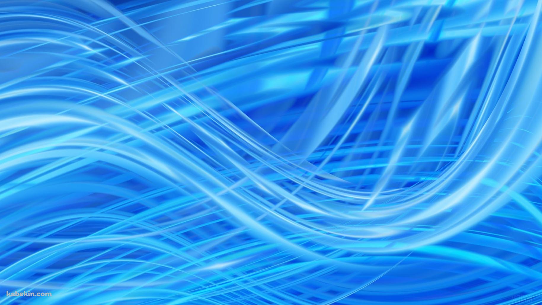 無数の水色のウェーブ / Aqua Waveの壁紙(1829px x 1029px) 高画質 PC・デスクトップ用