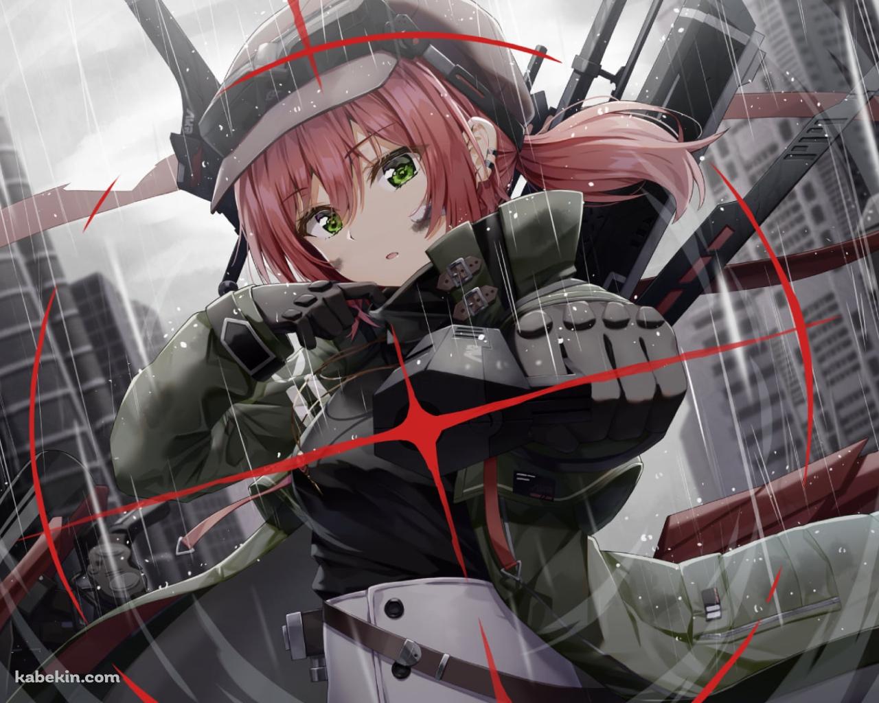 銃をかまえる石狩あかり / あおぎり高校ゲーム部 / バーチャルYouTuber  /  Vtuberの壁紙(1280px x 1024px) 高画質 PC・デスクトップ用