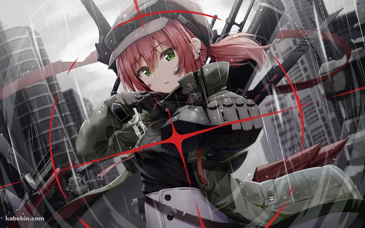 銃をかまえる石狩あかり / あおぎり高校ゲーム部 / バーチャルYouTuber  /  Vtuberの壁紙(1440px x 900px) 高画質 PC・デスクトップ用