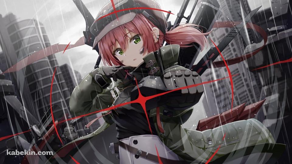 銃をかまえる石狩あかり / あおぎり高校ゲーム部 / バーチャルYouTuber  /  Vtuberの壁紙(960px x 540px) 高画質 PC・デスクトップ用