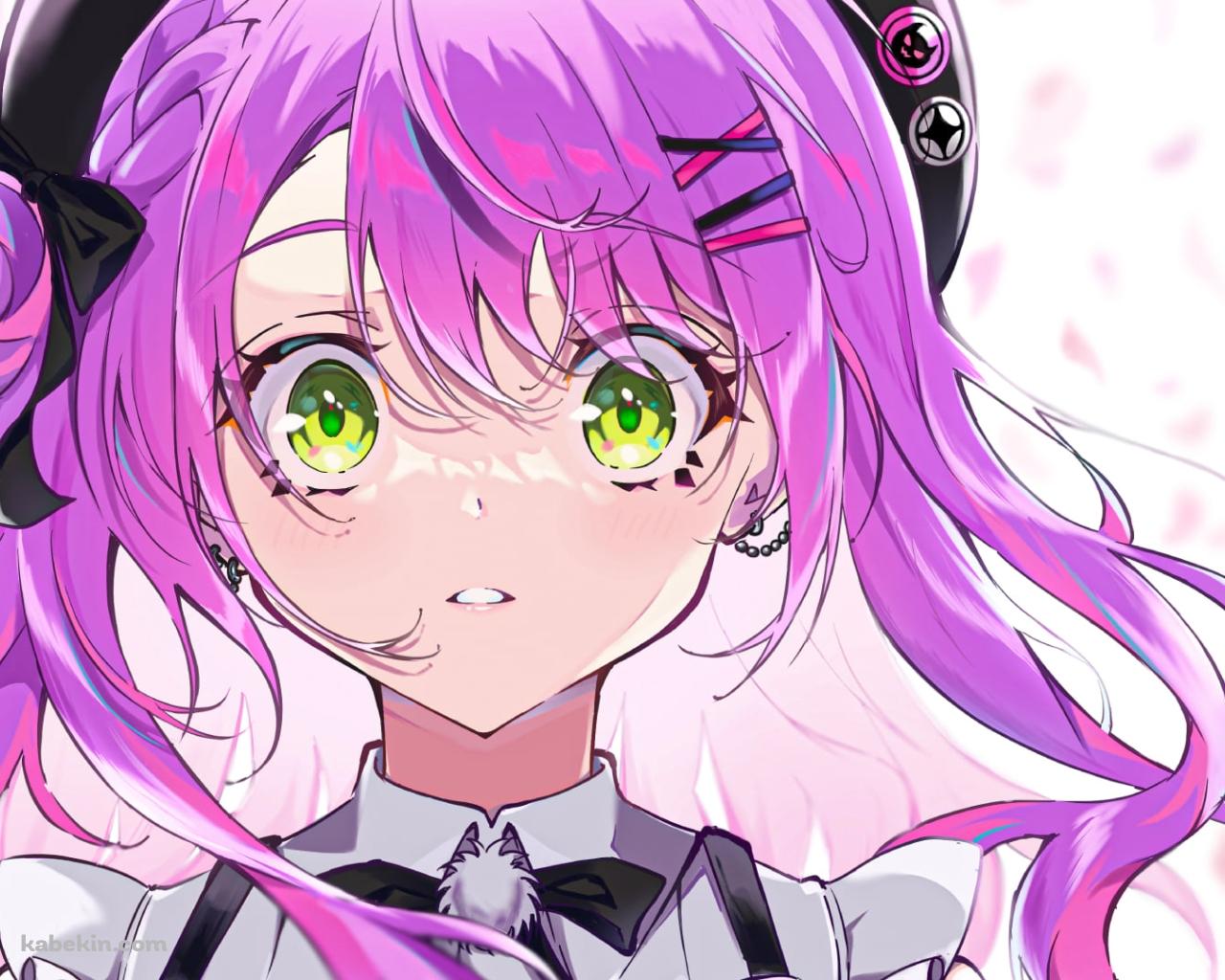 驚いた表情の可愛い常闇トワ / 正面 / ホロライブ / バーチャルYouTuber / Vtuberの壁紙(1280px x 1024px) 高画質 PC・デスクトップ用