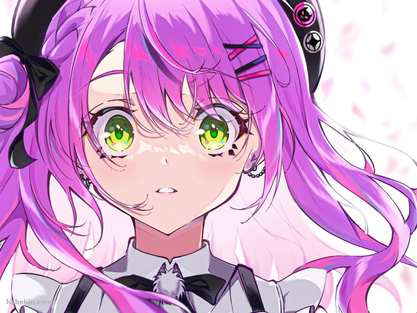 驚いた表情の可愛い常闇トワ / 正面 / ホロライブ / バーチャルYouTuber / Vtuberの壁紙(1400px x 1050px) 高画質 PC・デスクトップ用