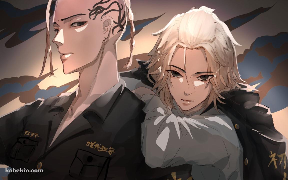 こちらを見つめる龍宮寺堅と佐野万次郎 / 東京リベンジャーズの壁紙(1152px x 720px) 高画質 PC・デスクトップ用