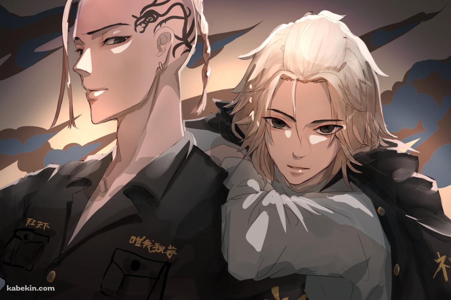 こちらを見つめる龍宮寺堅と佐野万次郎 / 東京リベンジャーズの壁紙(1440px x 960px) 高画質 PC・デスクトップ用