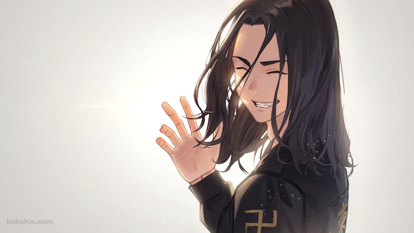 笑顔で手を振る場地圭介（ばじけいすけ） / 東京リベンジャーズの壁紙(1366px x 768px) 高画質 PC・デスクトップ用