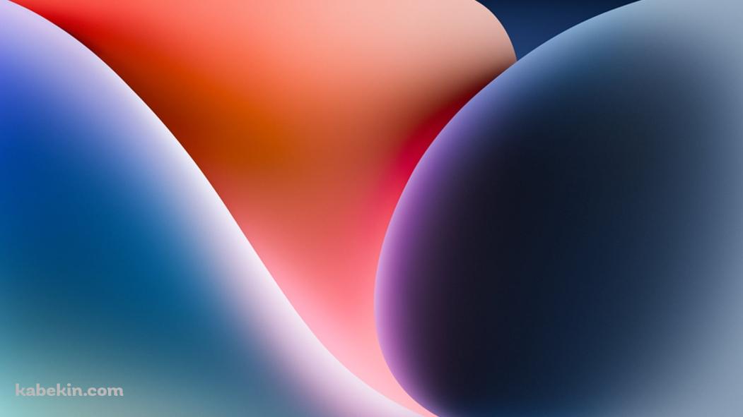 青・赤の柔らかなアブストラクトの壁紙(1051px x 591px) 高画質 PC・デスクトップ用