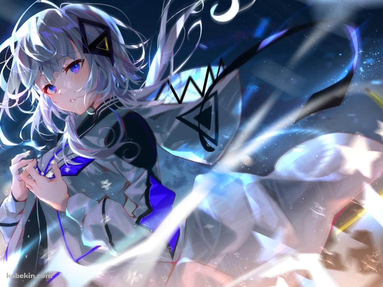 星や光がほとばしる中に佇む可不 / 神椿スタジオの壁紙(1280px x 960px) 高画質 PC・デスクトップ用