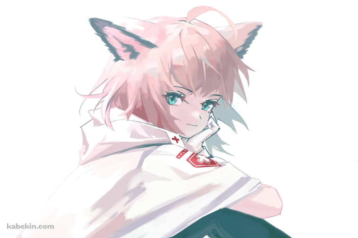 頬杖をつきこちらを見つめるススーロ / アークナイツの壁紙(1152px x 768px) 高画質 PC・デスクトップ用