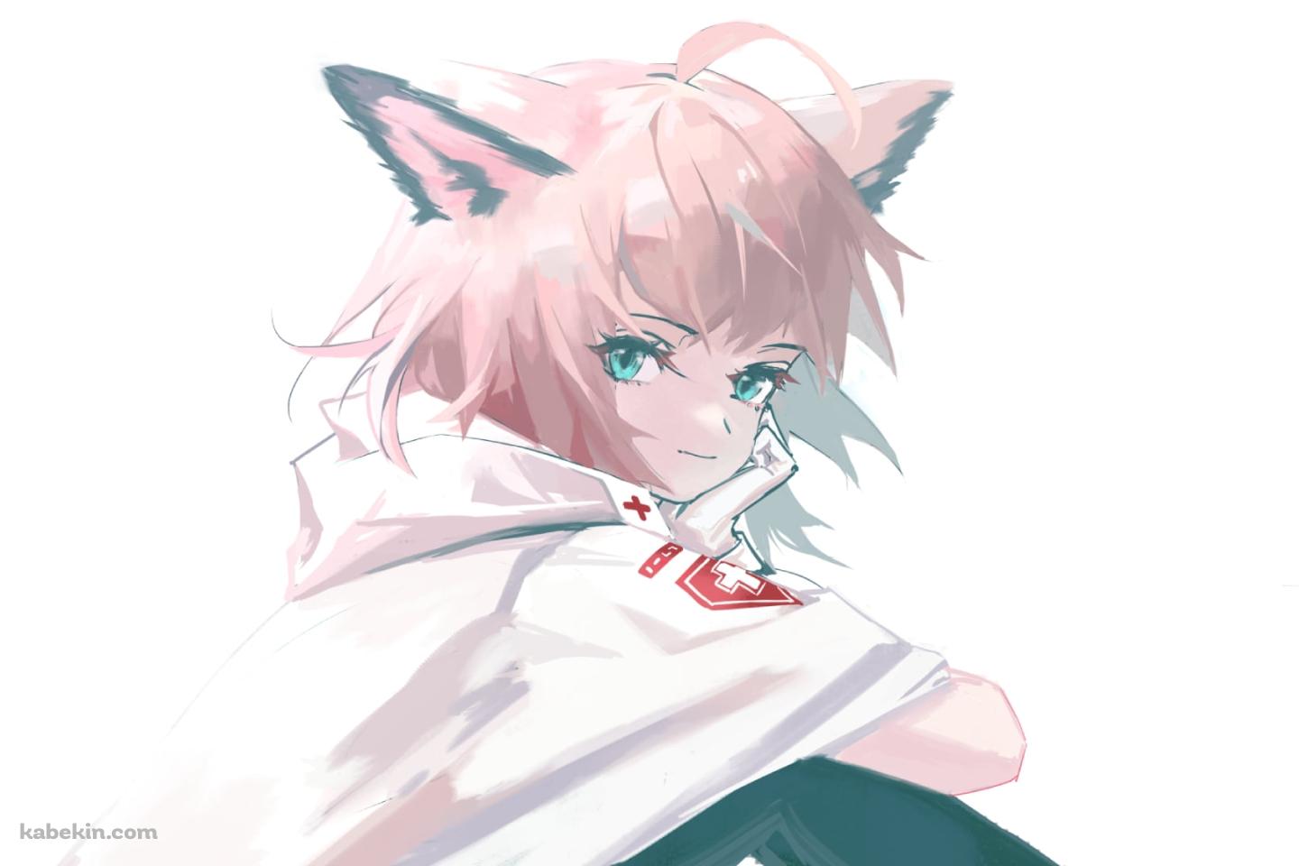 頬杖をつきこちらを見つめるススーロ / アークナイツの壁紙(1440px x 960px) 高画質 PC・デスクトップ用