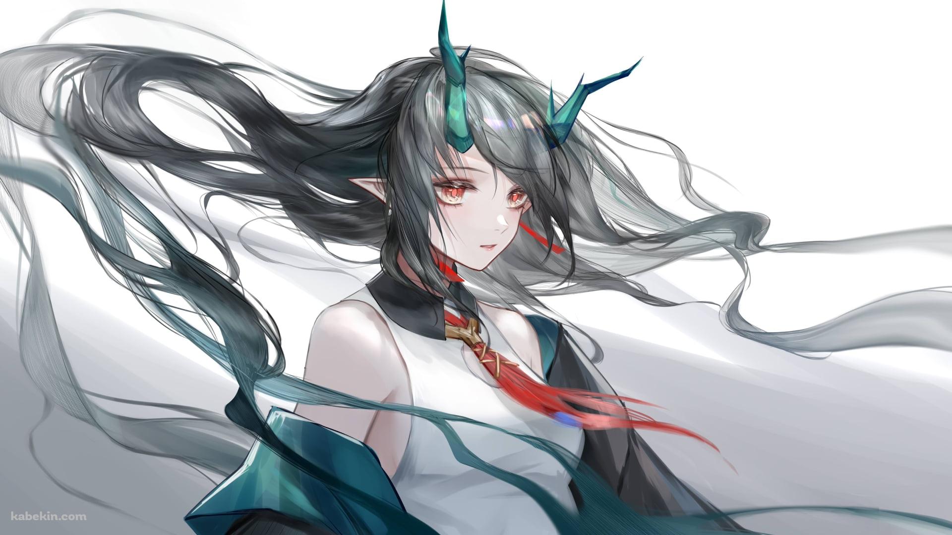 黒髪を風になびかせるシー / アークナイツの壁紙(1920px x 1080px) 高画質 PC・デスクトップ用