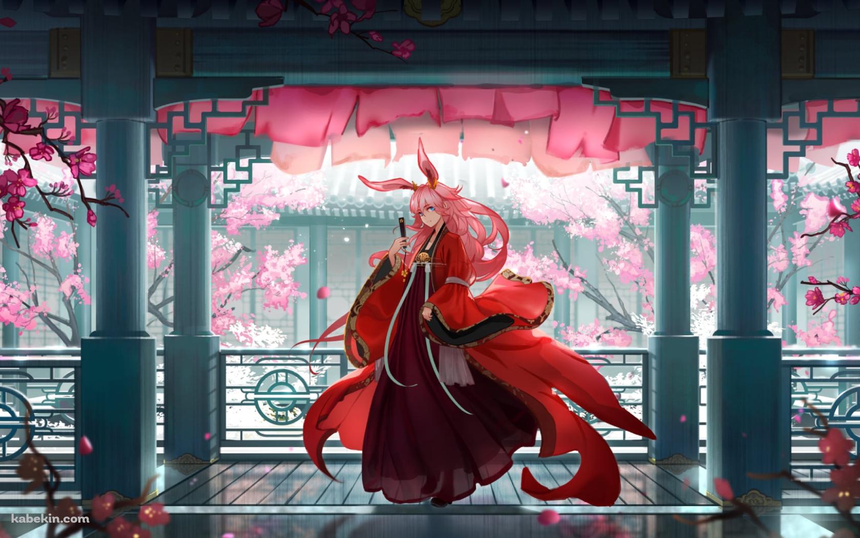 庭園に桜や梅が咲く綺麗な屋敷に佇む八重桜 / 崩壊学園 / 崩壊3rd / 崩