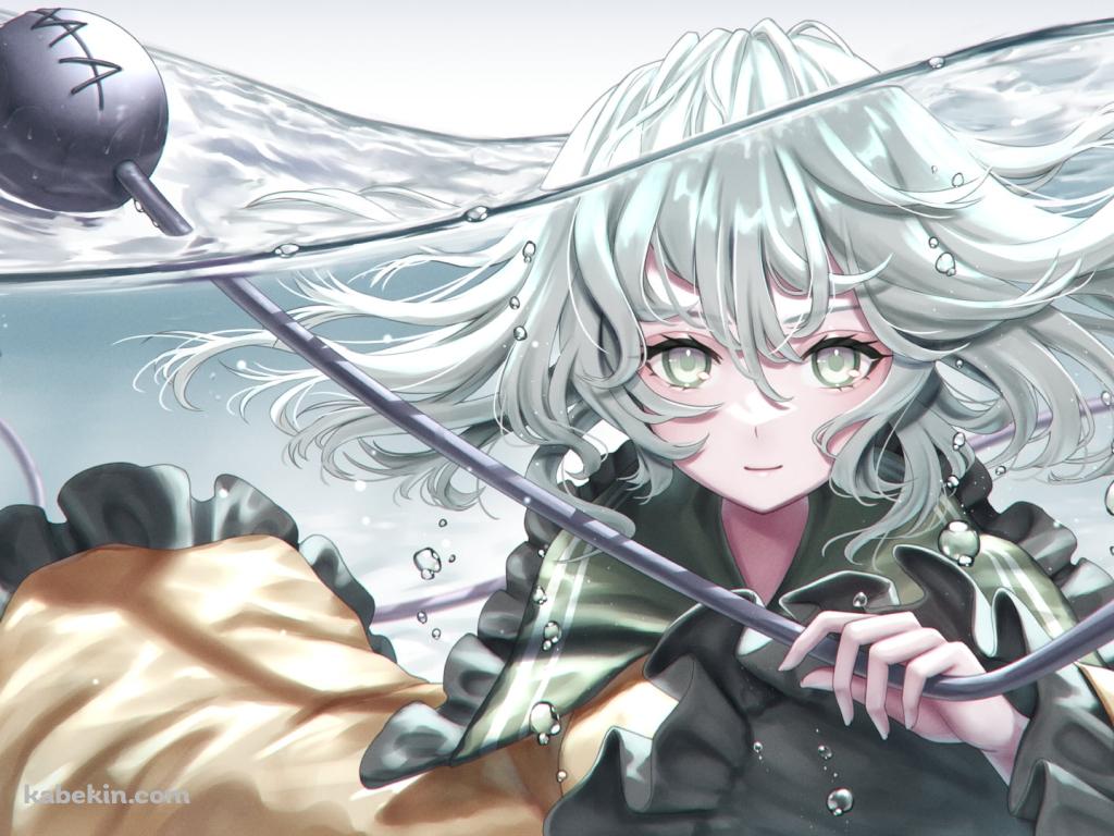 水の中の古明地こいし / 東方の壁紙(1024px x 768px) 高画質 PC・デスクトップ用