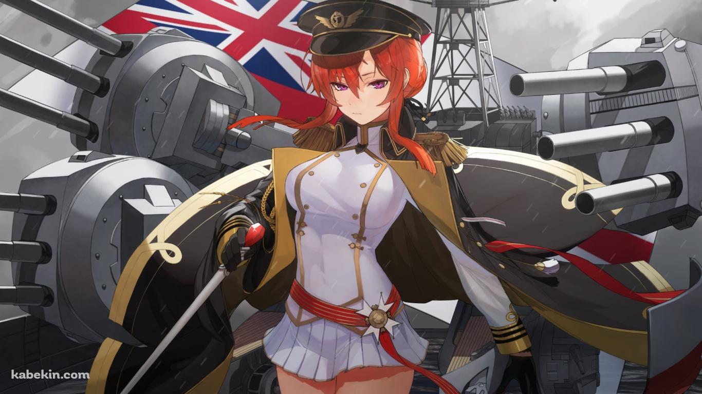 甲板で待機するモナーク / アズールレーンの壁紙(1366px x 768px) 高画質 PC・デスクトップ用