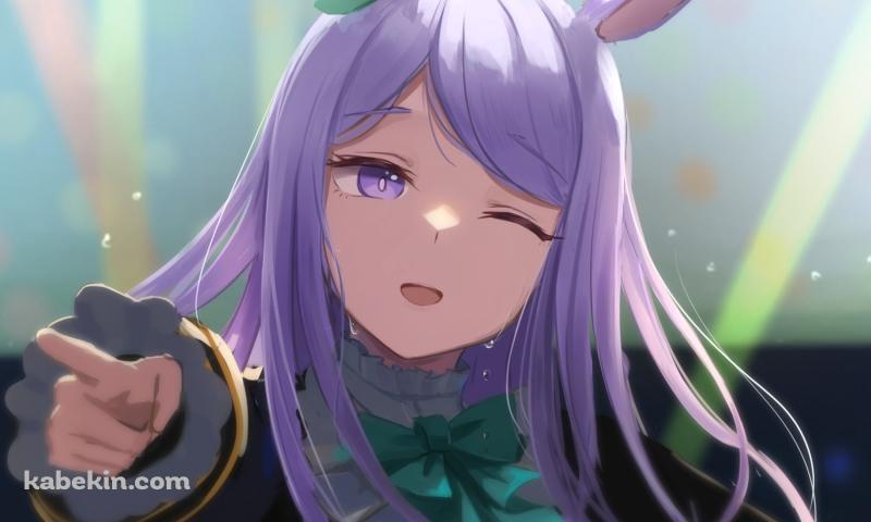 ステージ上で汗をかきながら踊るメジロマックイーン / ウィンク / ウマ娘プリティーダービーの壁紙(800px x 480px) 高画質 PC・デスクトップ用
