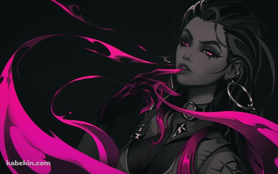 指をくわえるレイナ / reyna / ヴァロラントの壁紙(960px x 600px) 高画質 PC・デスクトップ用
