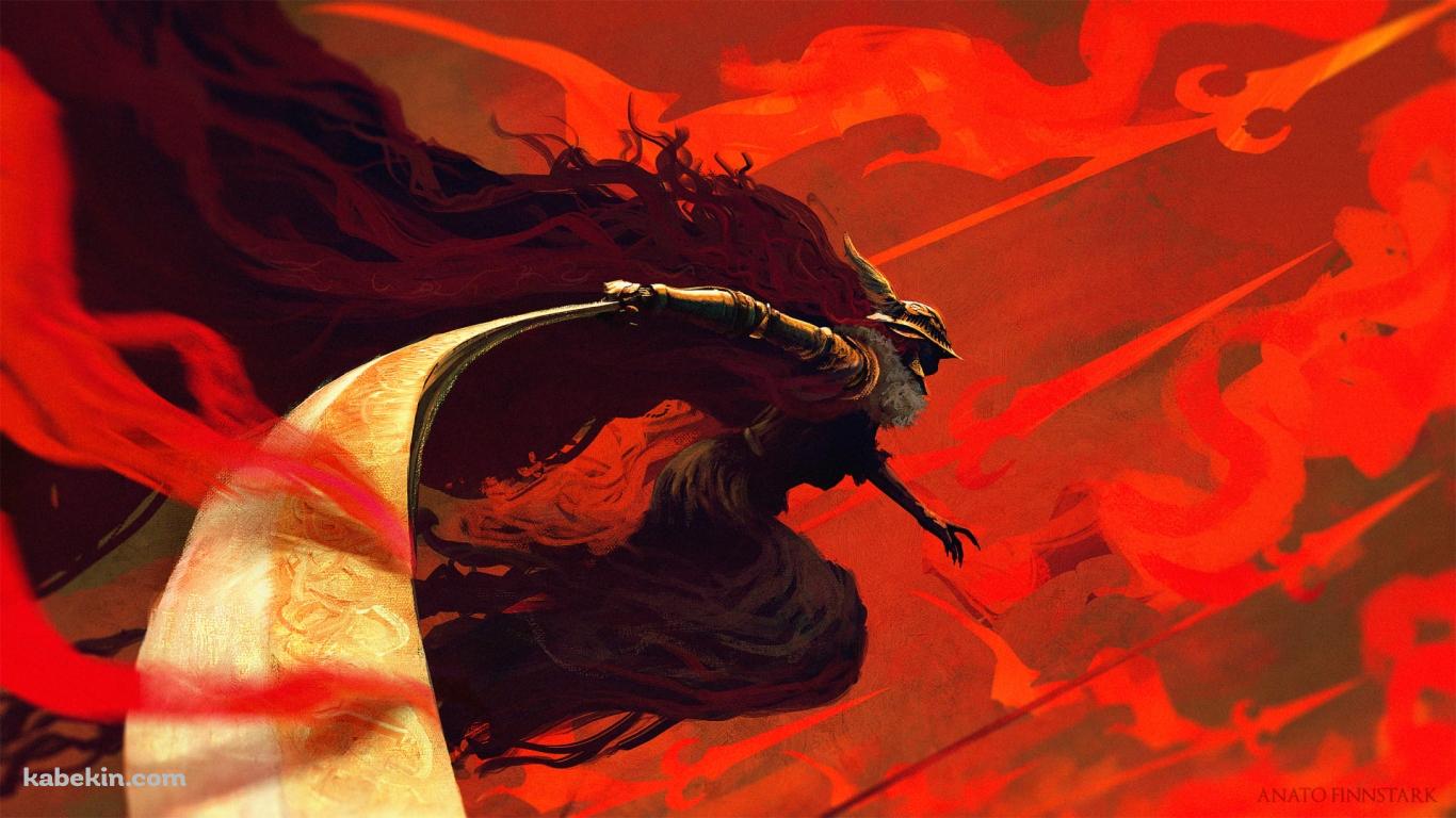 大剣を振るうかっこいいミケラの刃マレニア / エルデンリングの壁紙(1366px x 768px) 高画質 PC・デスクトップ用