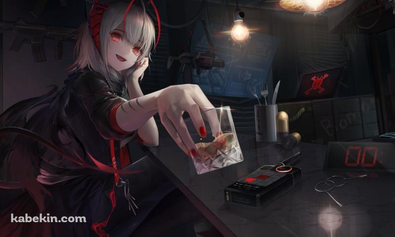 笑顔でカクテルを差し出すW / アークナイツの壁紙(800px x 480px) 高画質 PC・デスクトップ用